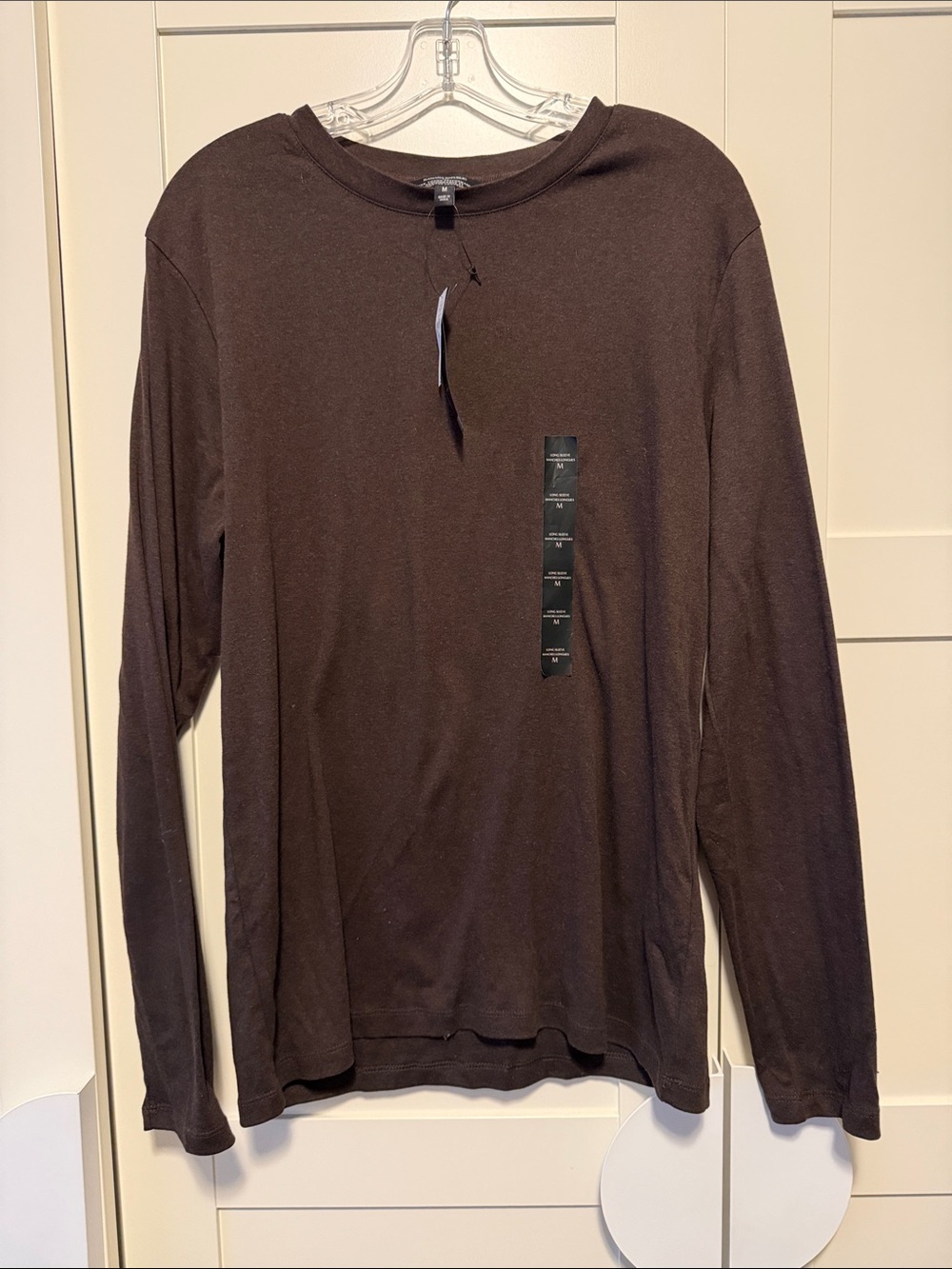 Banana Republic NWT medium Men's Long Sleeve Crewneck Shirt - Brown